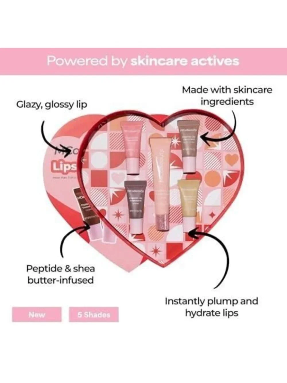 MCoBeauty Sweetheart Peptide Lip Treatment Set - Peptide Lip Gloss Balm & Tint K - Picture 2 of 6